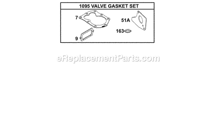 KitsGasket Sets - Valve Diagram and Parts List for 137212-1313-E1  Briggs and Stratton Engine
